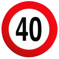 NALEPKA OMEJITVE HITROSTI "40" NALEPKA OMEJITVE HITROSTI "40"