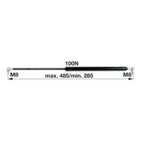 AMORTIZER KABINE L=485 F=100N PP-PP STEYR AMORTIZER KABINE L=485 F=100N PP-PP STEYR