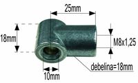 PRIKLJUČEK AMORTIZERJA FI=10 M8x1.25 debelina=18mm PRIKLJUČEK AMORTIZERJA FI=10 M8x1.25 debelina=18mm