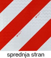TABLA OPOZORILNA obojestranska (potiskana na obeh straneh) LEVA-DESNA RDEČO-BELA 423x423mm tabla za označevanje širših vozil SIST EN 12899-1; DIN30710 TABLA OPOZORILNA obojestranska (potiskana na obeh straneh) LEVA-DESNA RDEČO-BELA 423x423mm tabla za označevanje širših vozil SIST EN 12899-1; DIN30710