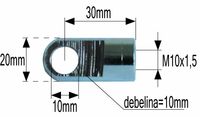 PRIKLJUČEK AMORTIZERJA FI=10 M10x1.5 debelina=10mm PRIKLJUČEK AMORTIZERJA FI=10 M10x1.5 debelina=10mm