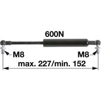 AMORTIZER KABINE L=230mm 600N VRAT MASSEY FERGUSON - UTB 684DT ŠTAJERC AMORTIZER KABINE L=230mm 600N VRAT MASSEY FERGUSON - UTB 684DT ŠTAJERC