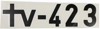 NALEPKA "TV 423" NA POKROVU MOTORJA TV-TOMO VINKOVIČ NALEPKA "TV 423" NA POKROVU MOTORJA TV-TOMO VINKOVIČ