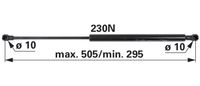 AMORTIZER KABINE L=505 F=230N DEUTZ AMORTIZER KABINE L=505 F=230N DEUTZ