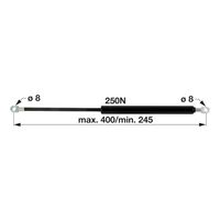 AMORTIZER KABINE L=400 F=250N PZ-PY CASE AMORTIZER KABINE L=400 F=250N PZ-PY CASE