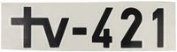 NALEPKA "TV 421" NA POKROVU MOTORJA TV-TOMO VINKOVIČ NALEPKA "TV 421" NA POKROVU MOTORJA TV-TOMO VINKOVIČ