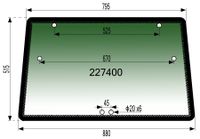 STEKLO KABINE ZADAJ zgoraj AGRIFARM 550