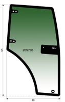 STEKLO KABINE VRAT desno (tonirano zeleno) (s črnim robom) LIMB LUXS 80 TLSkabina: original STEKLO KABINE VRAT desno (tonirano zeleno) (s črnim robom) LIMB LUXS 80 TLSkabina: original