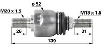 ZGLOB VOLANA AKSIJALNI M18x1.5mm / M20x1.5mm L=120mmSTEYR