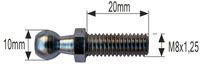 BUČKA AMORTIZERJA ZGLOBA PLINA samo bučka M8 zev ključa=13mm  Lnavoja=20mm
