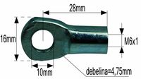 PRIKLJUČEK AMORTIZERJA FI=10 M6x1 debelina=5mm PRIKLJUČEK AMORTIZERJA FI=10 M6x1 debelina=5mm
