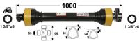 KARDAN T7  L=1000 mm S SKLOPKO STRIŽNO 3500 Nm