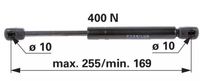 AMORTIZER VMET PLINSKA ZA VRAT L=255mm F=400N AMORTIZER VMET PLINSKA ZA VRAT L=255mm F=400N