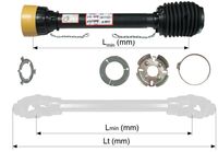 ZAŠČITA T3, Lt=1060 mm KOMPLETNA S PRILAGODLJIVO ZAŠČITO , Z LEŽAJEMA IN VERIŽICAMA