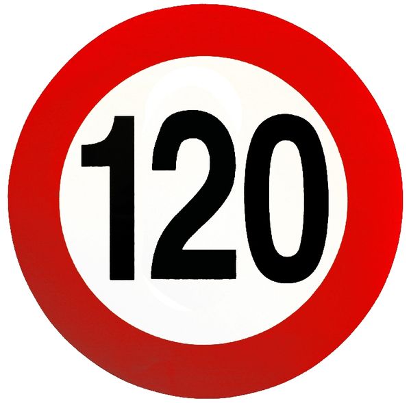 NALEPKA OMEJITVE HITROSTI "120" NALEPKA OMEJITVE HITROSTI "120"