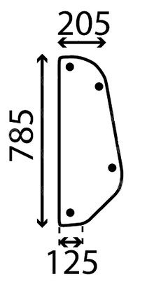 STEKLO KABINE BOČNO (nad blatnikom) LEVO ali DESNO FIAT SERIA66 KABINA BUISARD TIP 614E VF86 STEKLO KABINE BOČNO (nad blatnikom) LEVO ali DESNO FIAT SERIA66 KABINA BUISARD TIP 614E VF86
