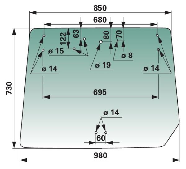 STEKLO KABINE ZADAJ zgoraj KUBOTA M5091, M5091HC, M5091HC-GE - M5111 STEKLO KABINE ZADAJ zgoraj KUBOTA M5091, M5091HC, M5091HC-GE - M5111
