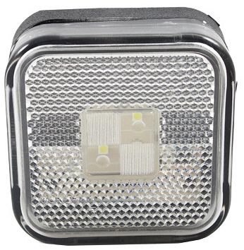 SVETILKA MARKIRNA LED BELA (kvadratna) 67x67mm; debelina je 30mm, z vijakom 48mm; homologacija E9 1567 SVETILKA MARKIRNA LED BELA (kvadratna) 67x67mm; debelina je 30mm, z vijakom 48mm; homologacija E9 1567