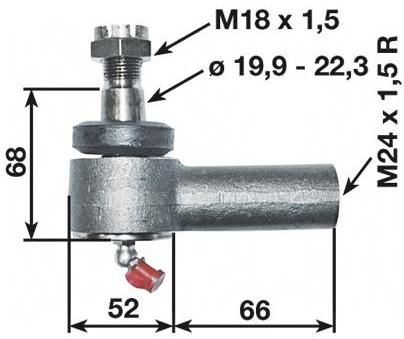 ZGLOB VOLANA notranji desni M24x1.5mm K19.9mm STEYR