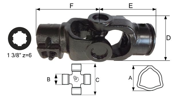 ZGLOB T1 KOMPLETEN ZA CEV  ZUNANJO  A=36 