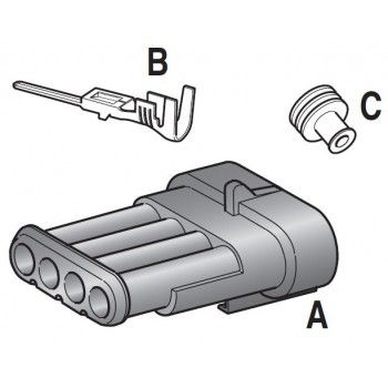 KONEKTOR VODOTESNI M (moški) 4-polni S-SEAL 150 KONEKTOR VODOTESNI M (moški) 4-polni S-SEAL 150