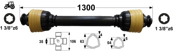 KARDAN T7  L=1300 mm DIREKTNI