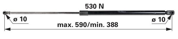 AMORTIZER KABINE L=590 F=530N FENDT