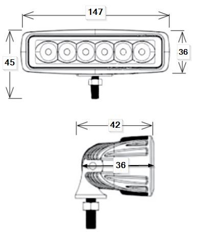 ŽAROMET LED bela 18W 160x45 ŽAROMET LED bela 18W 160x45