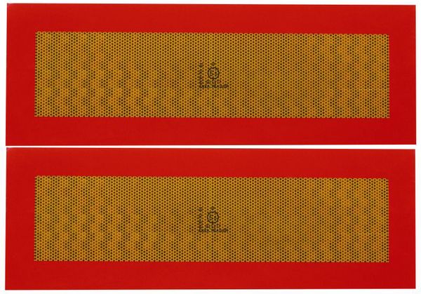 TABLA OPOZORILNA nalepka - par RDEČO-RUMENA 195x565mm tabla za označevanje TEŽKIH vozil ECE 70.01 TABLA OPOZORILNA nalepka - par RDEČO-RUMENA 195x565mm tabla za označevanje TEŽKIH vozil ECE 70.01