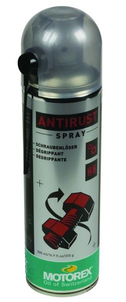 SPREJ MOTOREX ANTIRUST 1/500ml
Sredstvo za odstranjevanje rje z izredno sposobnostjo prodiranja (zarjaveli vijaki). Pomaga pri ločevanju tesnih stiko SPREJ MOTOREX ANTIRUST 1/500ml
Sredstvo za odstranjevanje rje z izredno sposobnostjo prodiranja (zarjaveli vijaki). Pomaga pri ločevanju tesnih stiko