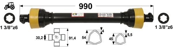 KARDAN T5 L=990 mm DIREKTNI KARDAN T5 L=990 mm DIREKTNI