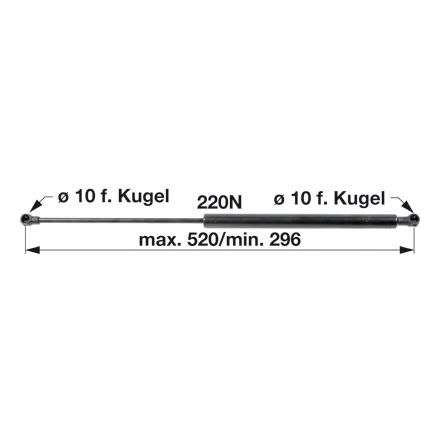 AMORTIZER KABINE L=520 F=220N SAME