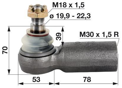 ZGLOB VOLANA notranji desni M30x1.5mm K19.9mm STEYR