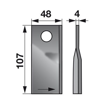 NOŽ  KOSILNICE LEVI 107mm VICON