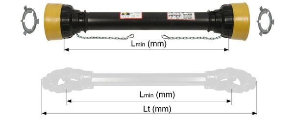 ZAŠČITA T4, Lt=878 mm KOMPLETNA Z LEŽAJEMA IN VERIŽICAMA ZAŠČITA T4, Lt=878 mm KOMPLETNA Z LEŽAJEMA IN VERIŽICAMA