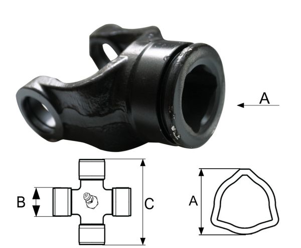 VILICA T1 NOTRANJA ZA CEV ZUNANJO A= 36 VILICA T1 NOTRANJA ZA CEV ZUNANJO A= 36