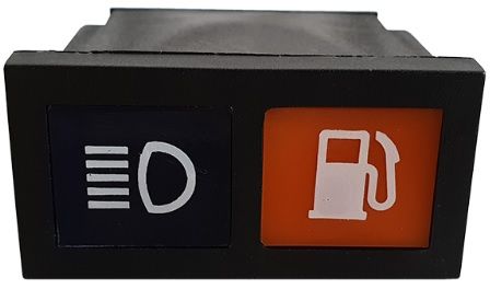 SVETILKA KONTROLNA dvojna 48x24mm MODRA-ORANŽNA - COBO SVETILKA KONTROLNA dvojna 48x24mm MODRA-ORANŽNA - COBO