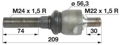 ZGLOB VOLANA AKSIALNI M24x1.5D / M22x1.5D CASE