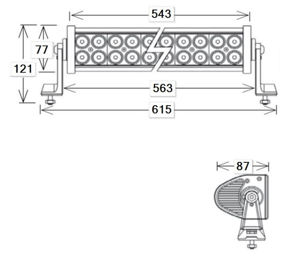 ŽAROMET LED PANELNI 120W L=543 - merjeno brez nosilcev ŽAROMET LED PANELNI 120W L=543 - merjeno brez nosilcev