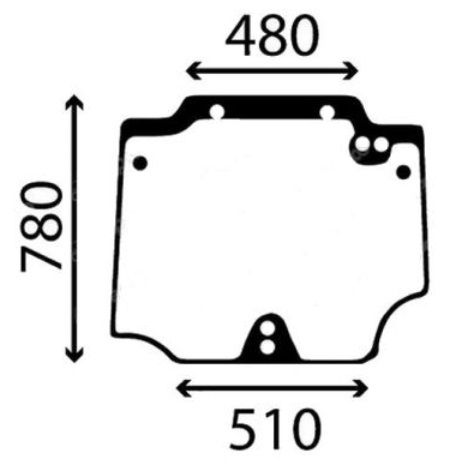 STEKLO KABINE ZADAJ zgoraj CASE QUANTUM 95N STEKLO KABINE ZADAJ zgoraj CASE QUANTUM 95N