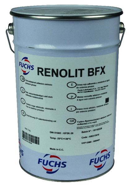 MAST FUCHS RENOLIT BFX 1/5kg
Omogoča tudi petkratno podaljšanje servisnih intervalov v primerjavi 
s klasičnimi večnamenskimi mastmi. 
Mast je odpo