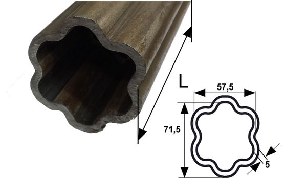CEV L= 3000 mm ZVEZDASTA POSAMIČNA CEV L= 3000 mm ZVEZDASTA POSAMIČNA