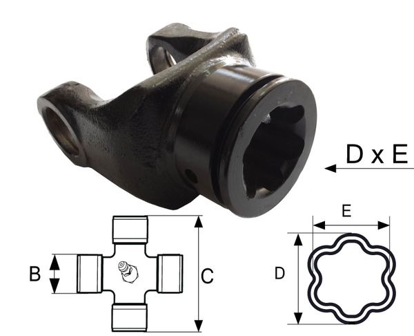 VILICA X8 NOTRANJA ZA CEV D=61x E=47 NOTRANJO VILICA X8 NOTRANJA ZA CEV D=61x E=47 NOTRANJO