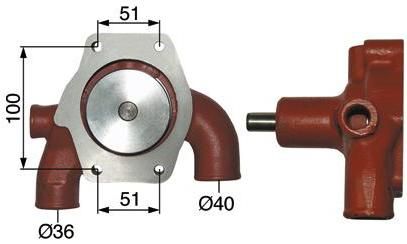 ČRPALKA VODE MF-MASSEY FERGUSON LINDNER BF520S-1450-1500-1600