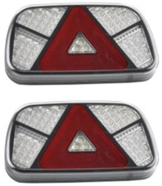 SVETILKA STOP LED PAR leva+desna 240x136mm   12-24V   IP67   FUNKCIJE: pozicija, smerokaz, stop, osvetlitev tablice, meglenka, vzvratna vožnja;   razd