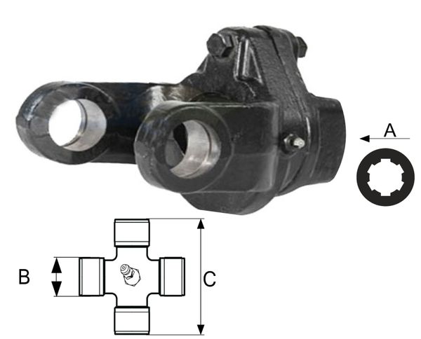 SKLOPKA T3 S STRIŽNIM VIJAKOM 1700 Nm S PRIKLJUČKOM   A= 1 3/8" z=6