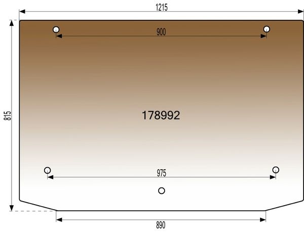 STEKLO KABINE ZADAJ zgoraj (tonirano rjavo) 5 lukenj SAME LASER 100 kabina: SAME C29 STEKLO KABINE ZADAJ zgoraj (tonirano rjavo) 5 lukenj SAME LASER 100 kabina: SAME C29