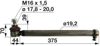 ZGLOB VEZNEGA DROGA fi=19.2x375 K17.8/20.0 MF-MASSEY FERGUSON