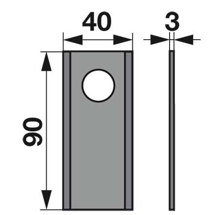 NOŽ KOSILNICE 90mm FAHR NOŽ KOSILNICE 90mm FAHR