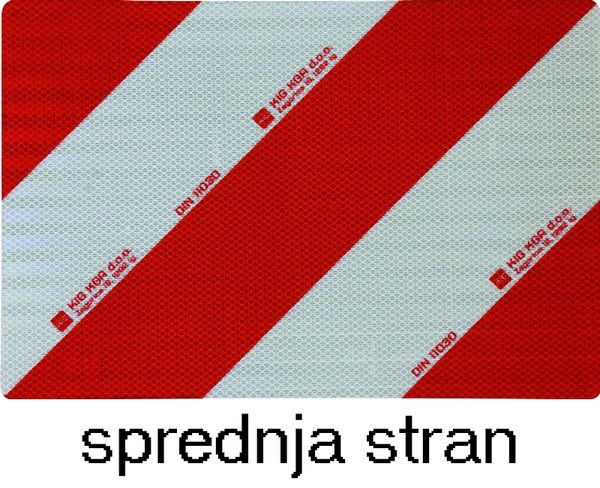 TABLA OPOZORILNA OBOJESTRANSKA DESNA RDEČO-BELA 423x282mm POKONČNA DESNA/LEŽEČA LEVA tabla za označevanje širših vozil DIN11030 TABLA OPOZORILNA OBOJESTRANSKA DESNA RDEČO-BELA 423x282mm POKONČNA DESNA/LEŽEČA LEVA tabla za označevanje širših vozil DIN11030